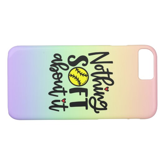Softball - Niets zacht over iPhone-draagtas Case-Mate iPhone Case (Achterkant (Horizontaal))