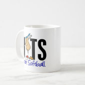 Softball Nut 2 Koffiemok (Voorkant links)