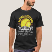Softball-pap als een honkbal-pap met bil t-shirt (Voorkant)