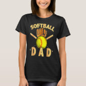 Softball Pap  Amerikaanse Vlag Vader Da T-shirt (Voorkant)