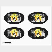 Softball Pap Ovale Sticker (Vel)