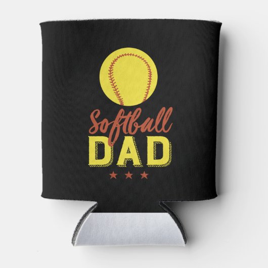 Softball Pap Proud Vader van het Kind van de Spele Blikjeskoeler (Voorkant)