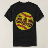 Softball Pap  Retro Fathers Day Softball T-shirt (Design voorkant)