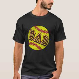 Softball Pap Retro Fathers Day Softball T-shirt