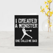 Softball papa - ik heb een monster gecreëerd dat m kaart (Gele Bloem)