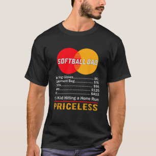 Softball Papa Mijn Kind die een thuisrennen zonder T-shirt