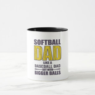 Softball Papa SVG, Grappig Shirt Ontwerp Mok
