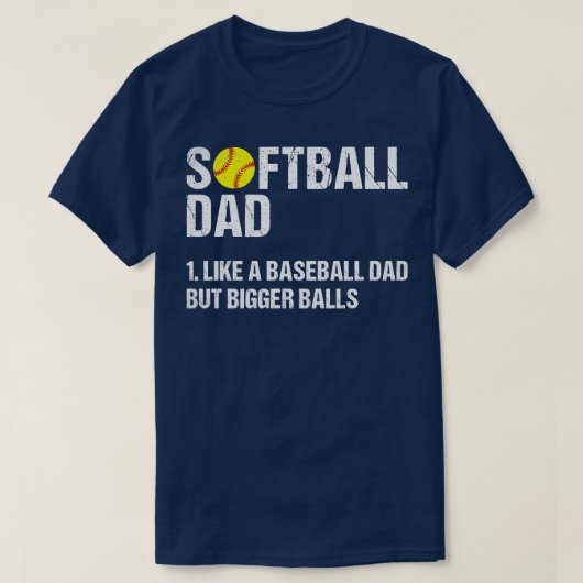 Softball Papa TShirt (Design devant)