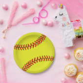 Softball Papieren Bordje (Feest)