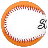 Softball Partition de balle douce blanche et orange (Devant gauche)