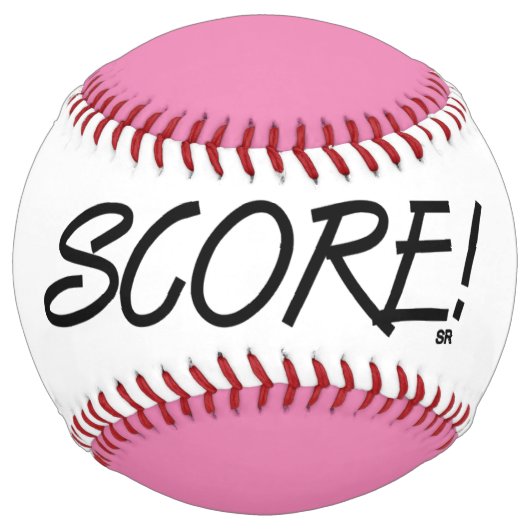 Softball Partition de balle douce blanche et rose (Devant)