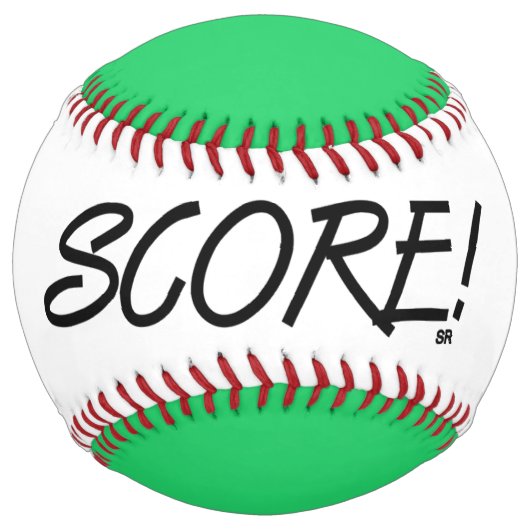 Softball Partition de balle douce blanche et verte (Devant)