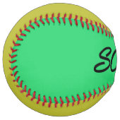 Softball Partition de balle douce verte et or (Devant gauche)