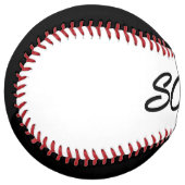 Softball Partition de balle molle blanche et noire (Devant gauche)