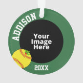 Softball Personnalisé Photo Noël (dos)