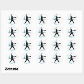 Softball - Pitcher Ronde Sticker (Vel)