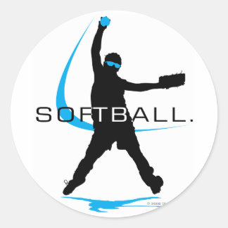 Softball - Pitcher Ronde Sticker