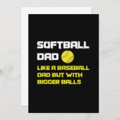 Softball Player Dad Humor (Voorkant / Achterkant)