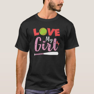 Softball Player makreelliefde voor mijn meisje Zac T-shirt