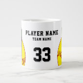 Softball Player Name Number Team 2 Foto's Extra Grote Beker (Voorkant)