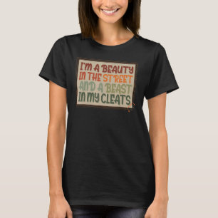 Softball print schoonheid in het straatbeest in mi t-shirt