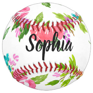 Softball Proposition de balle molle pour fille à fleurs per