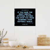 Softball Quotes in Threads 010 Poster (Keuken)