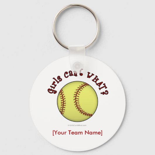 Softball-Red Sleutelhanger (Voorkant)