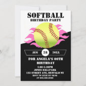 Softball Roze Birthday Party (Voorkant)