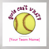 Softball-roze Poster (Voorkant)