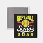 Softball Senior 2025 Afstuderende speler Atleet Magneet (Voorkant / Achterkant)