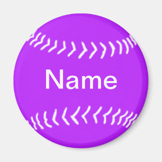 Softball Silhouette Magnet Paarse Magneet