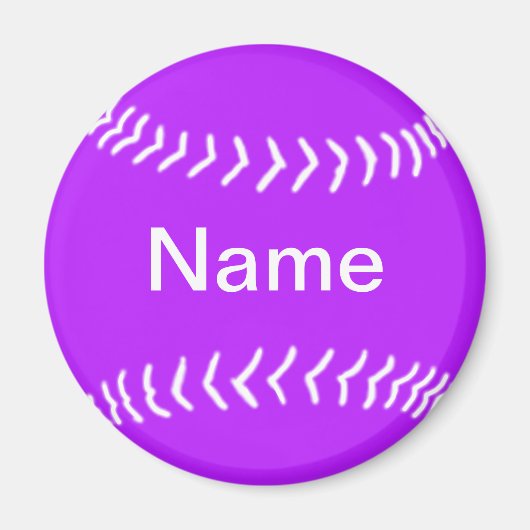 Softball Silhouette Magnet violet (Devant)