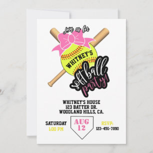 softball, softball party, honkbalthema, meisje