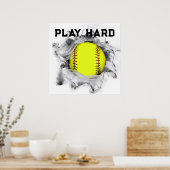 Softball-speler Poster (Keuken)