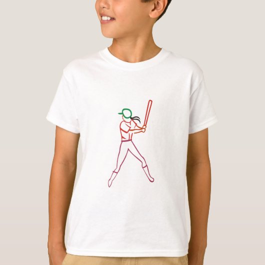 Softball-speler T-shirt (Voorkant)