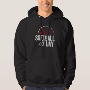 Softball Speler Tiener Meisjes Vrouwen Mannen Soft Hoodie