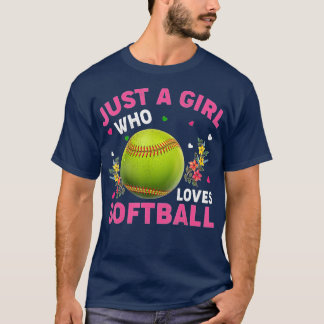 Softball Sports Lover een meisje dat van Softba ho T-shirt
