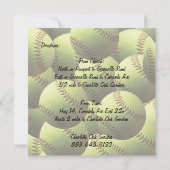 Softball Sports Mariage Carte de réception à thème (Dos)