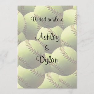 Softball Sports Wedding Theme Weddenschap Kaart