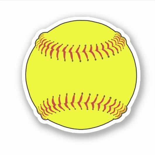 Softball Sticker (Voorkant)