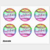 Softball Stickers met UW TEAMNAAM (Vel)