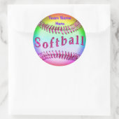 Softball Stickers met UW TEAMNAAM (Tas)