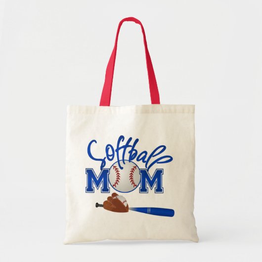 Softball-Tas Tote Bag (Voorkant)