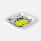 Softball-team Napkins Papieren Bordje (Gebogen)