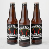 Softball Team Speler VOEG NAAM TOE Personalized Le Bier Etiket (Flessen)