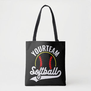 Softball Team Speler VOEG NAAM TOE Personalized Le Draagtas