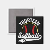 Softball Team Speler VOEG NAAM TOE Personalized Le Magneet (Voorkant / Achterkant)