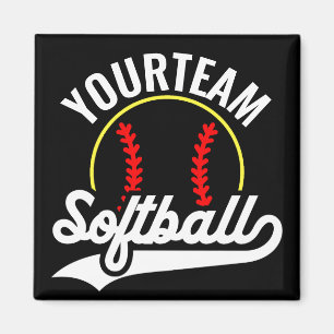 Softball Team Speler VOEG NAAM TOE Personalized Le Magneet
