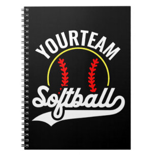 Softball Team Speler VOEG NAAM TOE Personalized Le Notitieboek